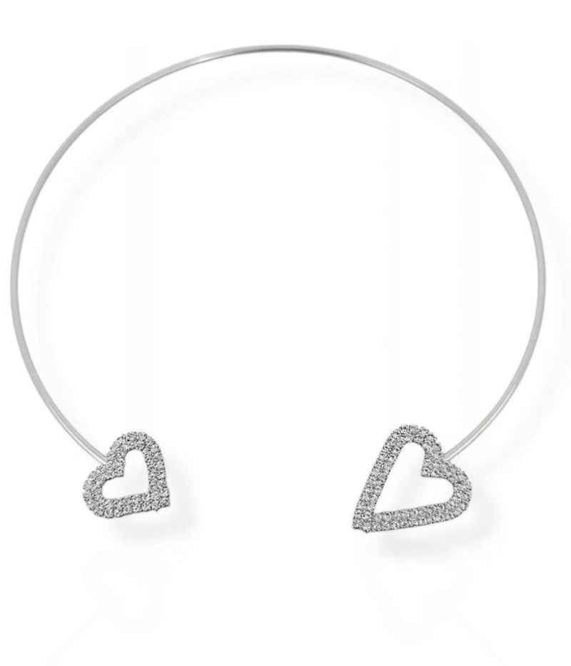 Colar Prata Chocker Coração