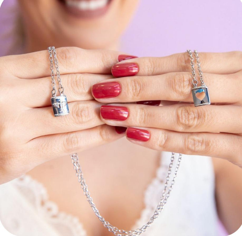 Colar Aço Inoxidável Escapulário Coração Pássaro