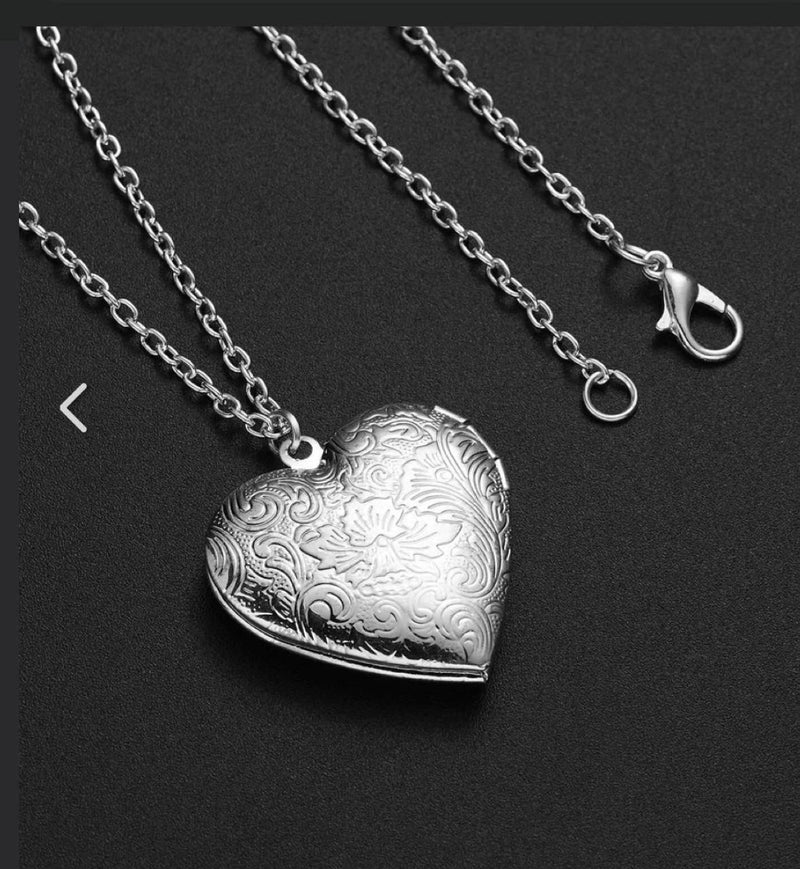 Colar Aço Inoxidável Coração Texturizado