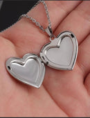 Colar Aço Inoxidável Coração Porta Foto