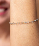 Pulseira Aço Inoxidável Coração Vazado