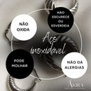 Brinco Aço Inoxidável Argola Texturizada