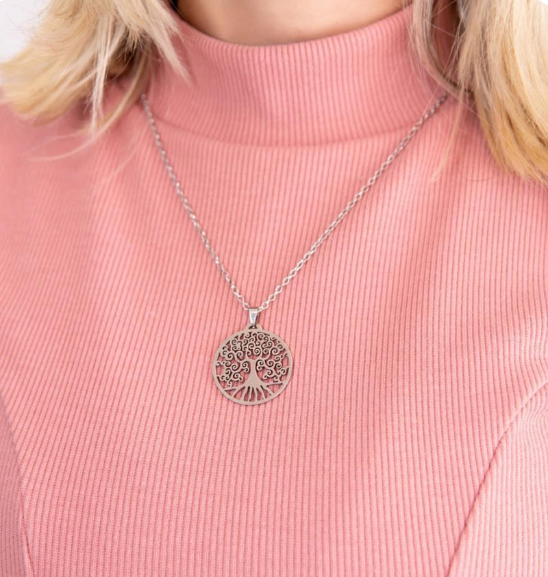 Colar Aço Inoxidável Árvore
