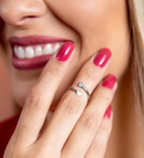 Anel Aço Inoxidável Diamante Coração