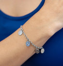 Pulseira Aço Inoxidável Com Detalhes Círculos (Com Coração) Em volta