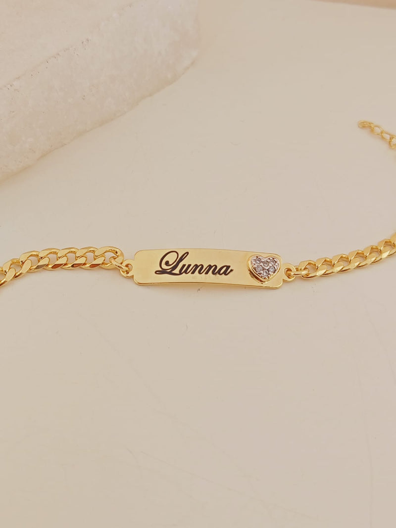 Pulseira Folheada Personalizada Com o Seu Nome