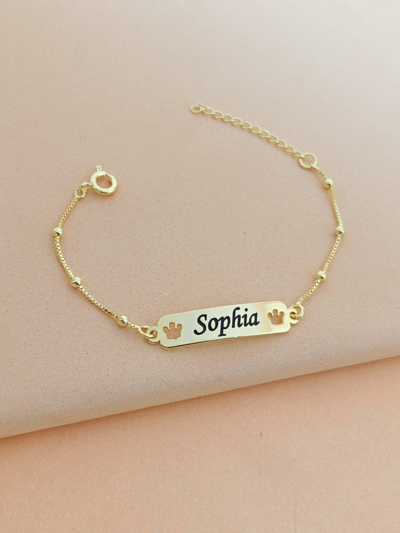 Pulseira Folheada Personalizada Com o Seu Nome
