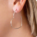 Brinco Aço Inoxidável Coração Fino